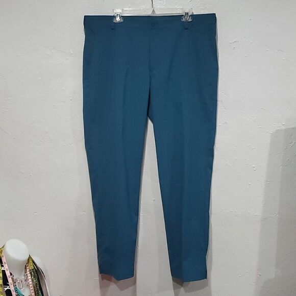 Nike Tour Performance Golf Pants in Teal Blue Pin Stripe Size 38x30 - Picture 4 of 15